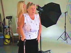 Old Marjorie Shoots A Lesbian Porno